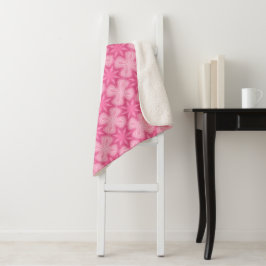 Manta Sherpa Rosa Y Blanco