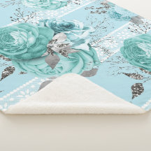 Rosas azules con encaje