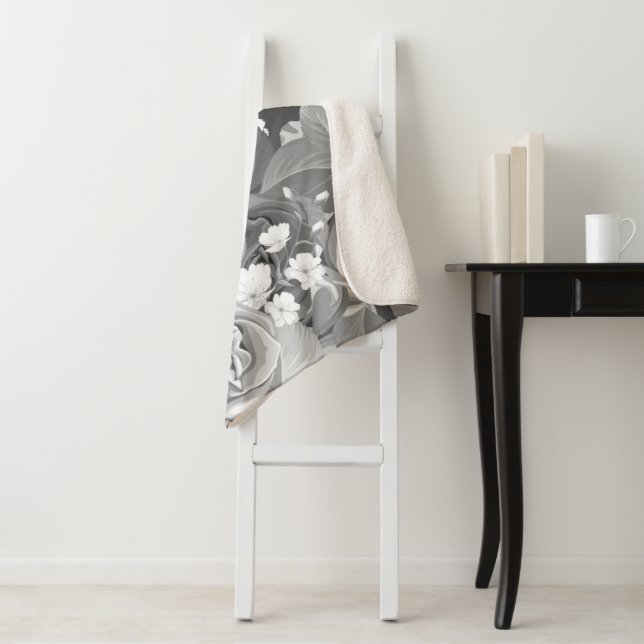 Manta Sherpa Rosas de acuarela 39 (In situ)