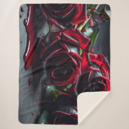 Manta Sherpa Rosas góticos