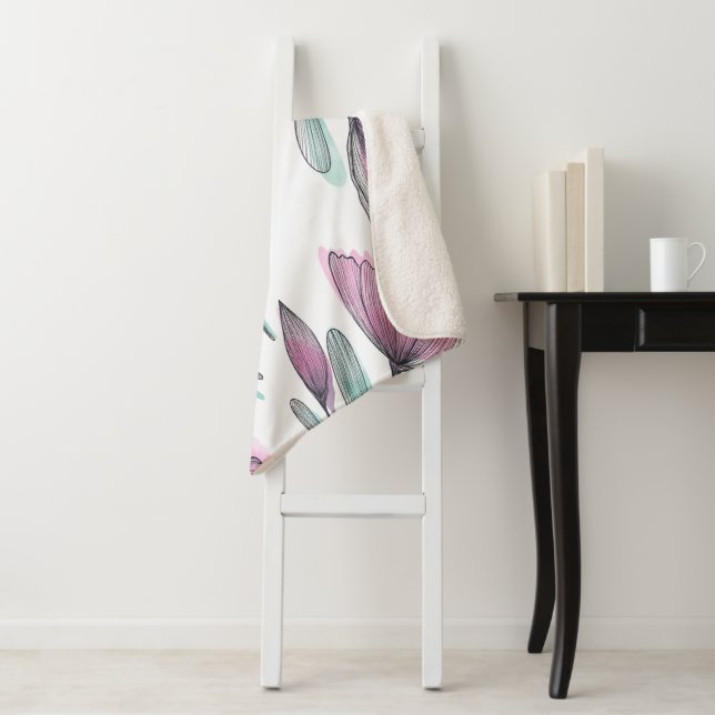 Manta Sherpa Rosas morados (In situ)