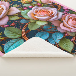 Manta Sherpa (Rosas Vintage)