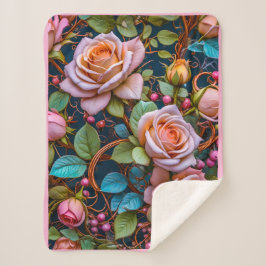 Manta Sherpa (Rosas Vintage)