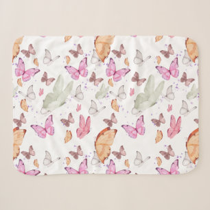Manta Sherpa rose gold butterfly