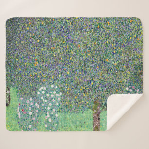 Manta Sherpa Rosebushes Bajo Los Árboles, Gustav Klimt