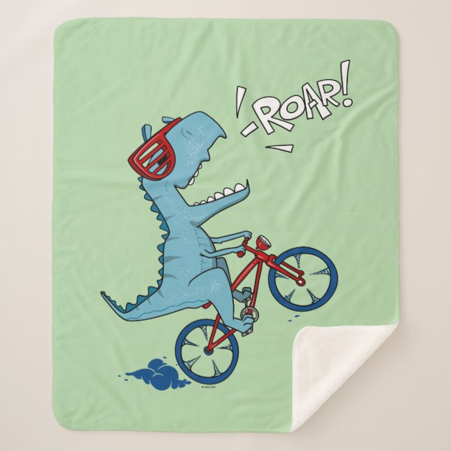 Manta Sherpa Ruar T-Rex en bicicleta (Anverso)