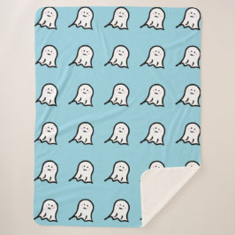 Manta Sherpa Rubefacción Ghost Cute Halloween