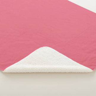Manta Sherpa Rubor de Coral Color Sólido Rosa Sandía