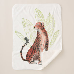 Manta Sherpa Ruby Runner Leopardo