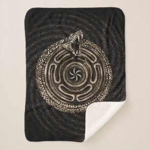 Manta Sherpa Rueda de felicitación con ouroboros