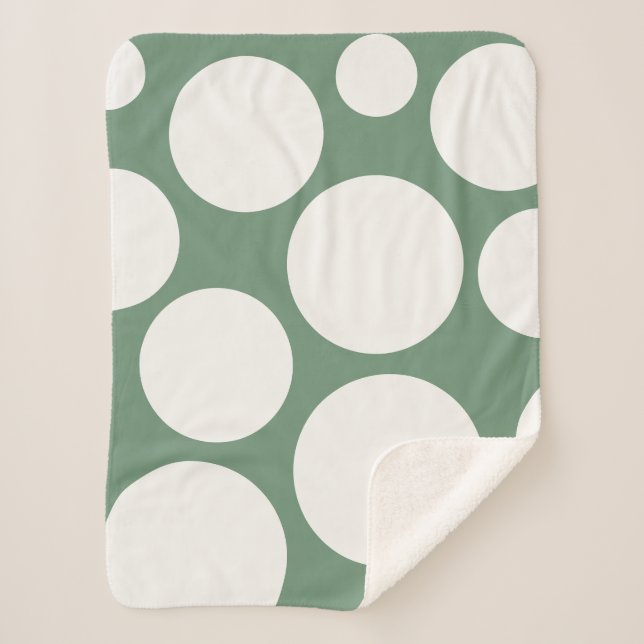 Manta Sherpa Sage Green Cosy Blanket (Anverso)