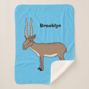 Manta Sherpa Saiga antelope personalizado ilustracion