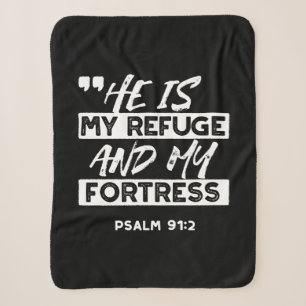 Manta Sherpa Salmo 91:2 - Mi refugio y mi fortaleza cristiana