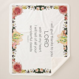 Manta Sherpa Salmo de la Escritura 9, Floral