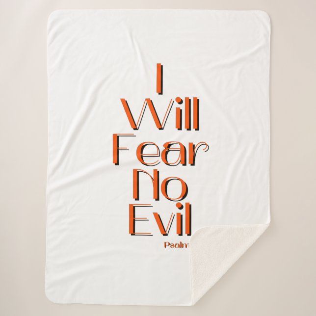 Manta Sherpa Salmos 23:4 Cita bíblica versus cita (Anverso)