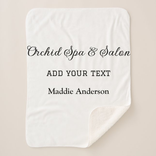 Manta Sherpa salón spa de viajes playa de información turística (Anverso)