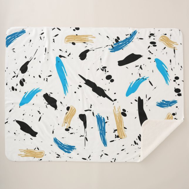 Manta Sherpa Salpicadura de pintura (Anverso (horizontal))
