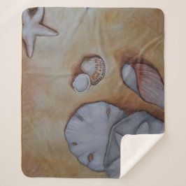 Manta Sherpa Sandy Seashells