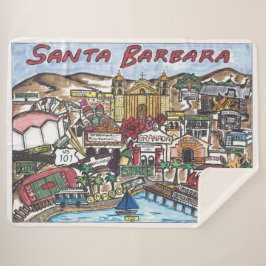 Manta Sherpa Santa Barbara Sherpa Throw Blanket