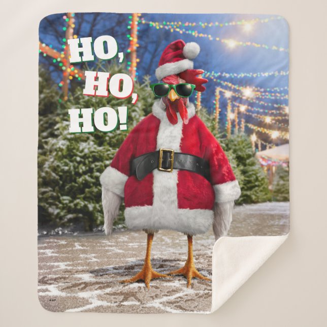 Manta Sherpa Santa Chicken (Anverso)