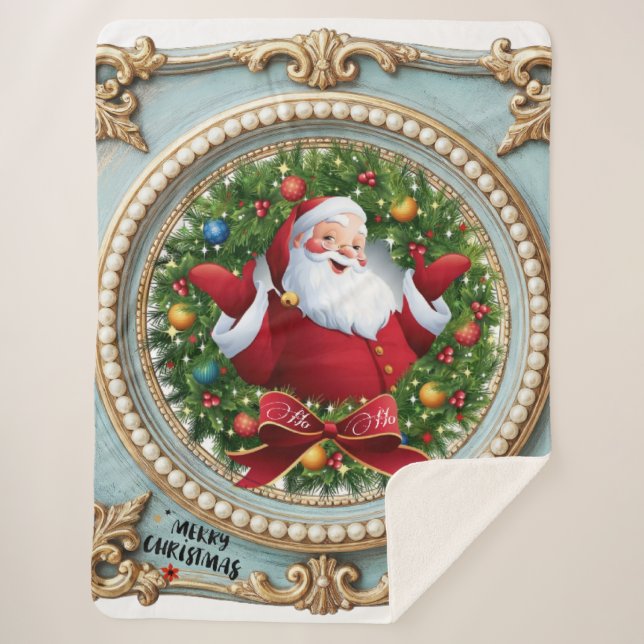 Manta Sherpa Santa Christmas  (Anverso)