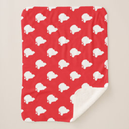 Manta Sherpa Santa Claus en rojo
