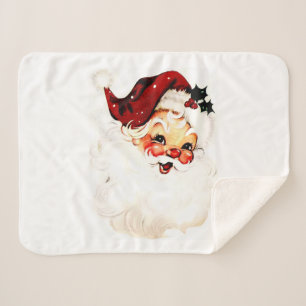 Manta Sherpa Santa Claus Vintage: Encanto Navideño Alegre