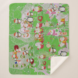 Manta Sherpa Santa Magical Green New Year