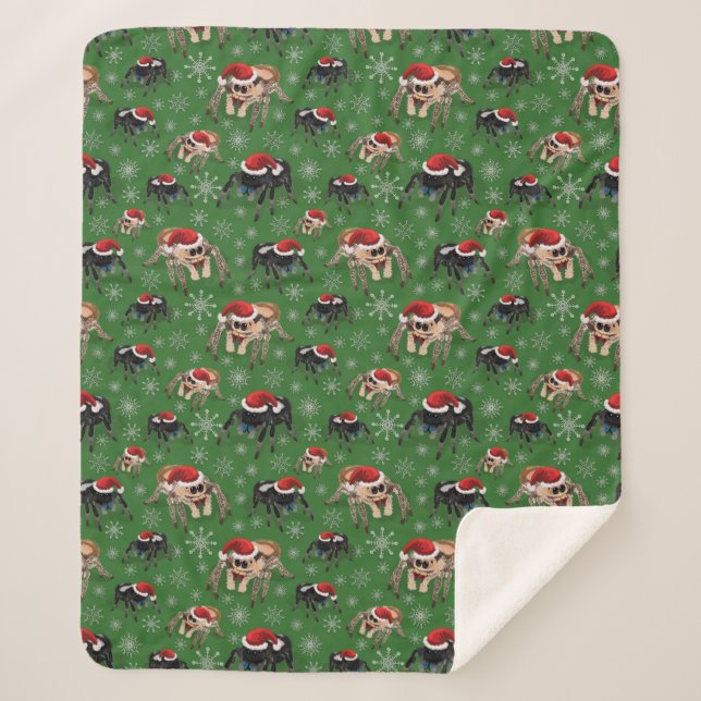 Manta Sherpa Santa Regal Jumping Spider Phidippus Regius verde (Anverso)