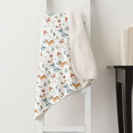 Manta Sherpa Scandinavian Christmas Nordic Winter Snowman Baby