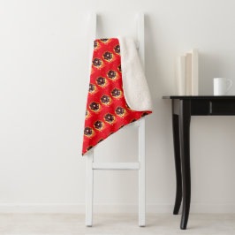 Manta Sherpa Scarlet Red Tulip Sherpa Blanket