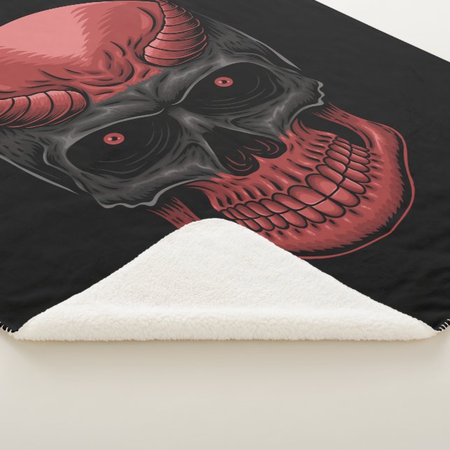 Manta Sherpa Scary Hallowern Skull (3/4)