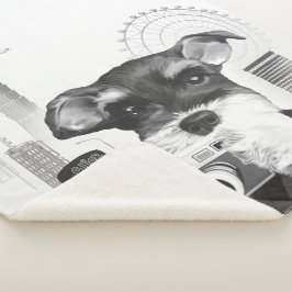 Manta Sherpa Schnauzer con cámara