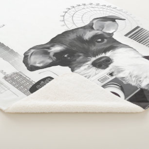 Manta Sherpa Schnauzer con cámara
