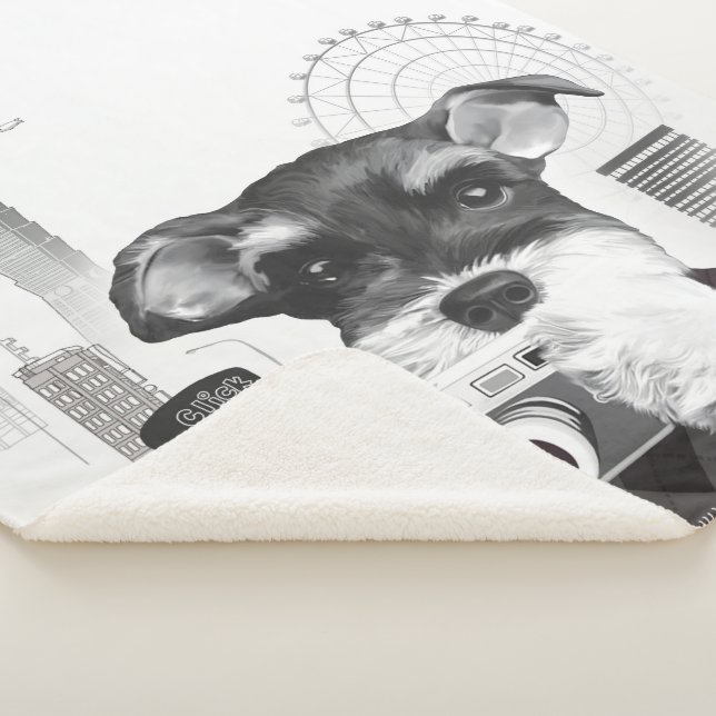 Manta Sherpa Schnauzer con cámara (3/4)