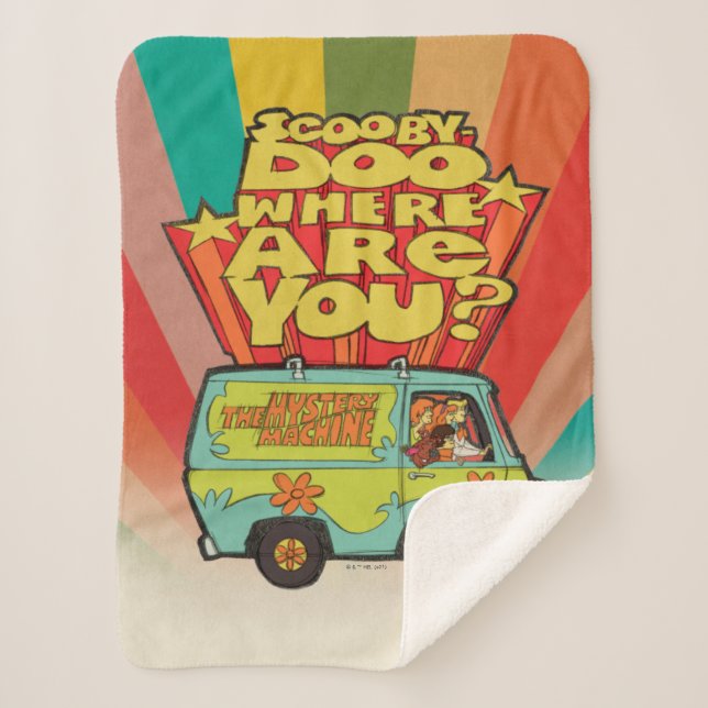 Manta Sherpa Scooby-Doo | "¿Dónde Estás?" Retro Personalizado V (Anverso)