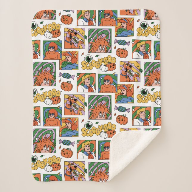 Manta Sherpa Scooby-Doo Halloween Photos Pattern (Anverso)