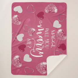 Manta Sherpa ¿Se Casará Conmigo Script Y Personalizado?