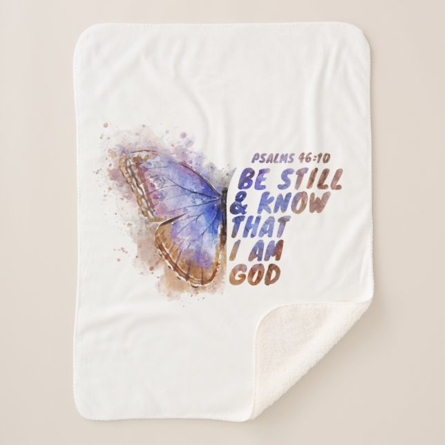 Manta Sherpa Sé Y Sé Que Soy Dios: Mariposa femenina (Anverso)