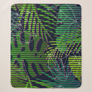 Manta Sherpa Seamless tropical pattern with tropical plants. Ha