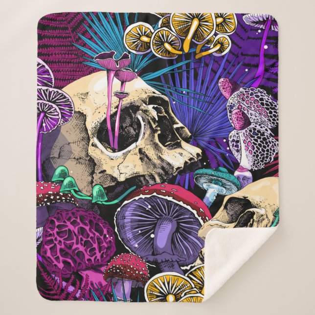 Manta Sherpa Seamless wallpaper pattern. Bright Magic Psychedel (Anverso)
