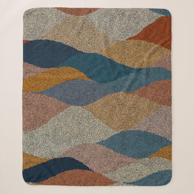 Manta Sherpa Seamless wavy pattern. Complicated hand-drawn orna (Anverso)