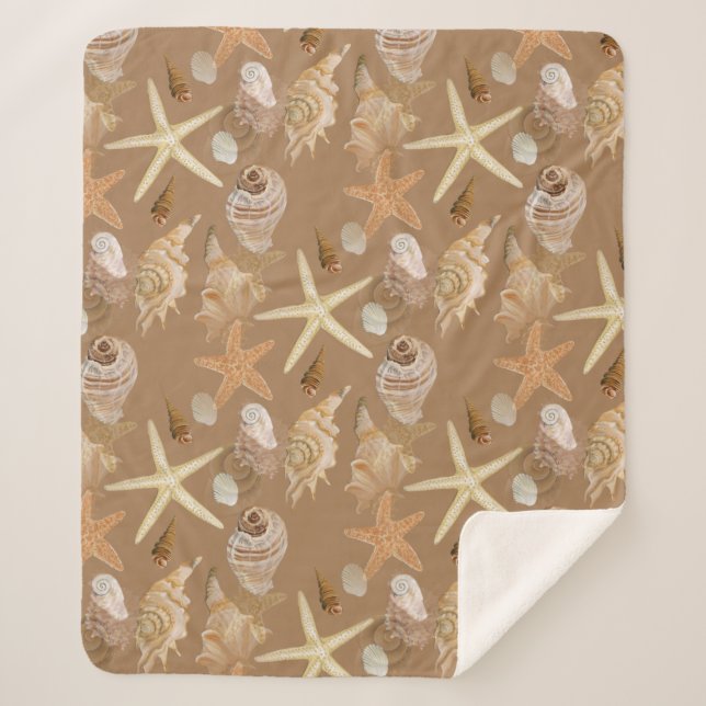 Manta Sherpa Seashells Beach Sea Shore Ocean (Anverso)