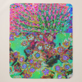 Manta Sherpa Sedum Morado Groovy Abstracto Psicodélico