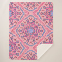 Manta Sherpa Seelenkreis – Leuchtende Mandala Fleecedecke 