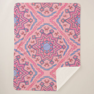 Manta Sherpa Seelenkreis – Leuchtende Mandala Fleecedecke
