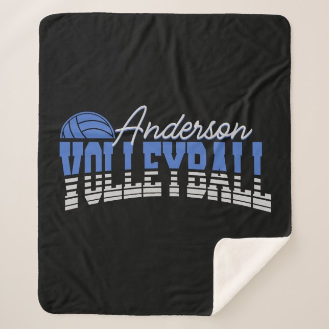 Manta Sherpa Selector de voleibol personalizado ADD NAME Team C (Anverso)