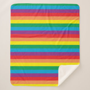 Manta Sherpa Sencillamente patrón arco iris