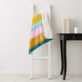 Manta Sherpa Sencillas bandas de acuarela abstractas simples en