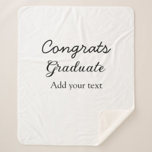 Manta Sherpa Sencillas felicitaciones mínimas graduación añadir